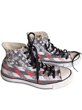 Converse Chuck Taylor High Top Sneaker Vintage Flag Men's 7 Women's 9 Casual